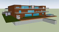 Plan de conception de maison moderne 3D