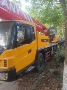 מנוף משאית משומש סאני stc1000 100 טון מנוף נייד זרוע בום הידראולית 4x4 מנוף רכוב למשאית STC250 STC750 STC800 במבצע