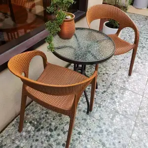 Moda yeni stil Modern su geçirmez dış mekan mobilyası balkon açık veranda bahçe Rattan sandalye