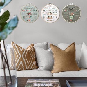 Charmkey 3 pièces, kits <span class=keywords><strong>de</strong></span> <span class=keywords><strong>point</strong></span> <span class=keywords><strong>de</strong></span> <span class=keywords><strong>croix</strong></span> en tissu faits à la main, kits <span class=keywords><strong>de</strong></span> <span class=keywords><strong>point</strong></span> <span class=keywords><strong>de</strong></span> <span class=keywords><strong>croix</strong></span>, broderie DIY pour la décoration - Product Image 2