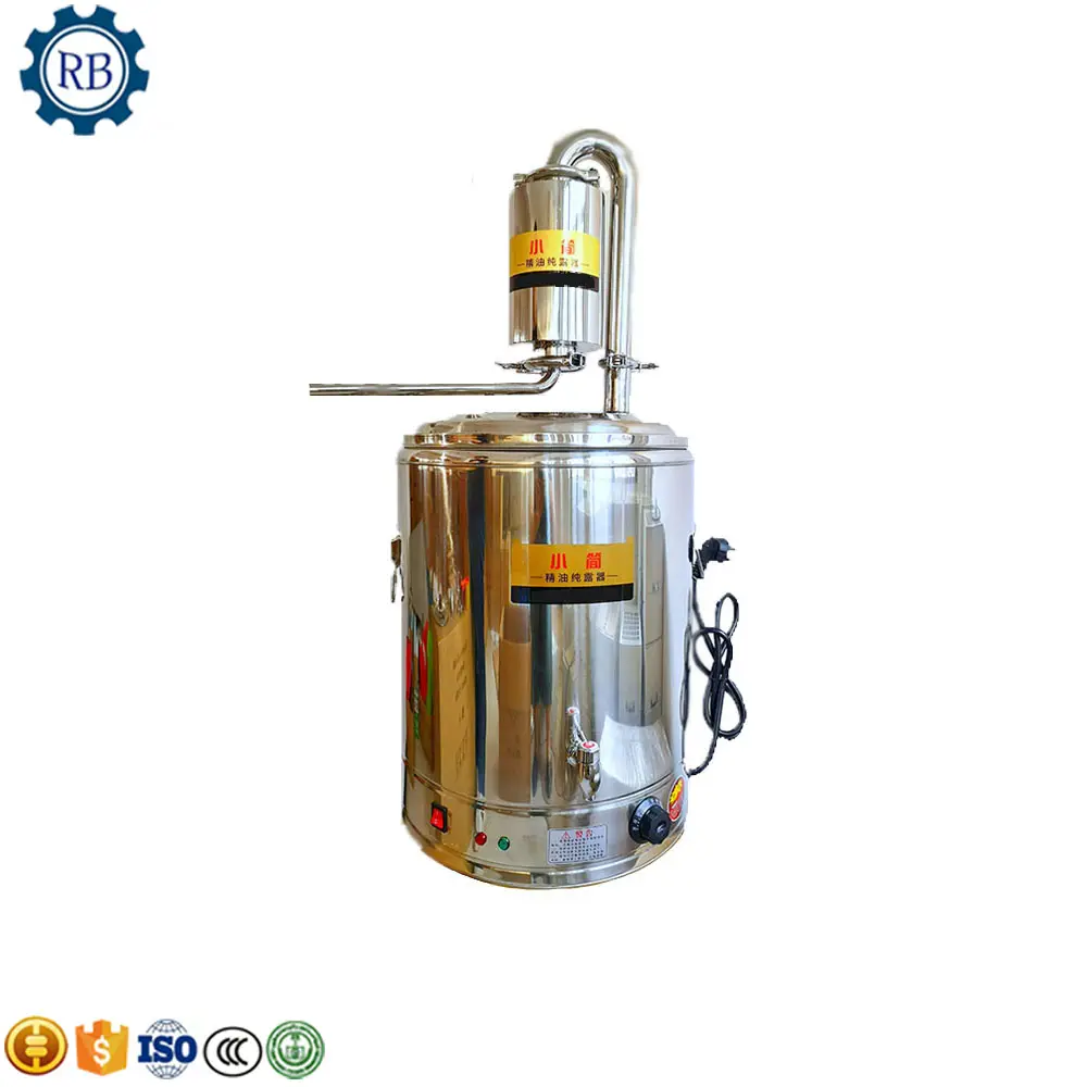 Machine d'extraction d'huile essentielle de lavande de citron 10l 50l 100l 200l 300l distillateur d'huile essentielle de cuivre distillateur d'huile essentielle de bois d'agar