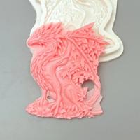 Moule en silicone pour résine de gypse, décoration de gâteau, chocolat, fondant, motif feuille d'érable, dinosaure, dragon diabolique, Warcraft, référence M54497