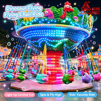 Manège à bas prix pour centre commercial : Chaise volante dinosaure 16 places pour enfants, idéale pour les parcs d'attractions extérieurs