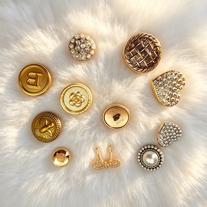 Premium DIY Metal Craft <b>Buttons</b> High Polished Gold Finish Round Zinc Alloy Custom Engraved Embossed Brass Shank <b>Buttons</b> - Product Image 3