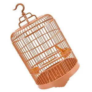 Accessoires de cage à oiseaux Cage suspendue Cages à oiseaux rondes Maison Transporteur d'oiseaux avec crochet et mangeoire à vendre oiseaux