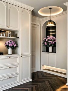 <span class=keywords><strong>Armarios</strong></span> Personalizados para Toda la Casa, Estilo Francés Blanco, Armario <span class=keywords><strong>de</strong></span> Madera Personalizado para Dormitorio, Armario <span class=keywords><strong>de</strong></span> Lujo para Villa - Product Image 6