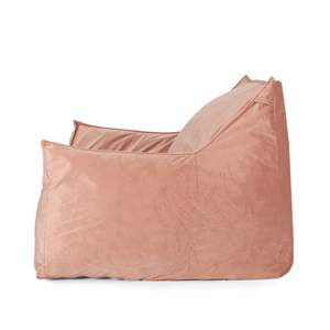 Ensemble de pouf en velours DB Allea Design moderne rose avec accoudoirs Meubles de maison confortables et pliables Remplissage en mousse - Product Image 3