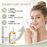 Tonique liquide exfoliant à l'acide glycolique et à la vitamine E pour le visage, éclaircissant, affinant la texture de la peau, hydratant, pour femmes, étiquette privée OEM
