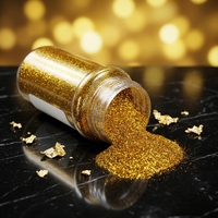 Vente en gros de 1 kg de paillettes dorées fines en PET pour artisanat, avec formes hexagonales/carrées, épaisseur de 38 microns, pour projets de bricolage G2100
