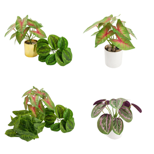 Feuillage artificiel en caoutchouc souple, texture bois, pour décoration murale suspendue, coin de bureau, écologique, haute qualité - Product Image 1