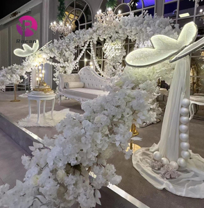 웨딩 플라워 아치 이벤트 행사 꽃 스탠드 구조 파티 무대 배경 장식에 대한 흰색 웨딩 아치 배경 - Product Image 6