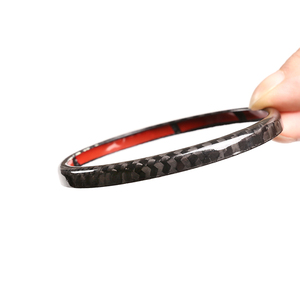 Cho Alfa Romeo giulia Stelvio 2020 2023 thân cây <span class=keywords><strong>Logo</strong></span> Vòng Tròn Khung trang trí Bìa thực carbon sợi xe bên ngoài phụ kiện - Product Image 4