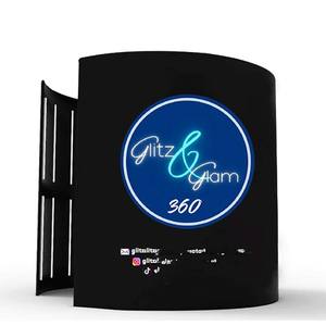 Soporte Giratorio Automático para Fondo de Fotomatón 3D de 8 pies, Color Personalizado, para Bodas/Fiestas/Eventos, con Accesorios Gratuitos, Cortina Metálica - Product Image 6