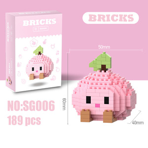 Bloques de Construcción Nano en Caja con Forma de Aguacate, Fresa y Durazno para Niños, Juguetes de Construcción Educativos - Product Image 4