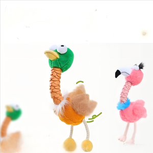 Nhà Máy Bán buôn thân thiện với môi Puppy Dog đồ chơi xấu xí chim sang trọng Knot đồ chơi với anti-cắn răng hàm âm thanh Pet đồ chơi - Product Image 1