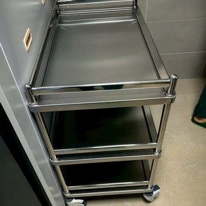 Carrito Médico Red Star de 925x500x940 mm, Carrito de Acero Inoxidable de 3 Niveles, Carrito para Equipo Hospitalario - Product Image 1