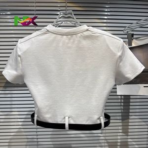 <span class=keywords><strong>Camiseta</strong></span> Corta Ecológica para Mujer con Tela de Malla, Cinturón de Pana y <span class=keywords><strong>Hombreras</strong></span> - Product Image 5