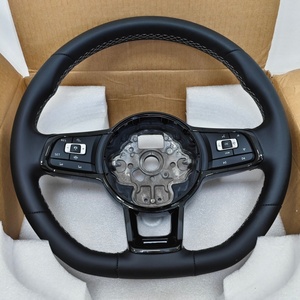พวงมาลัยสปอร์ตหนังสำหรับ VW Golf 6 7 R Series Passat Mk7 B8 MK5 <span class=keywords><strong>Jetta</strong></span> Vento Rabbit - Product Image 4