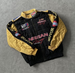 Giacca da Moto Personalizzata da Uomo di Alta Qualità Stile Rétro Vintage Nascar da Corsa Automobilistica - Product Image 4