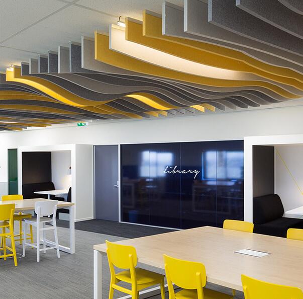 Акустические потолочные панели из ПЭТ-войлока, 100% переработанный полиэстер, изоляция звукопоглотителя, снижение шума