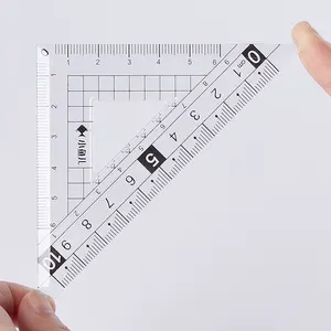 Fingerling Plastic Ruler Set 15cm Straight Ruler Transparent Clear Drawing Ruler Measuring Tool School Office Stationary