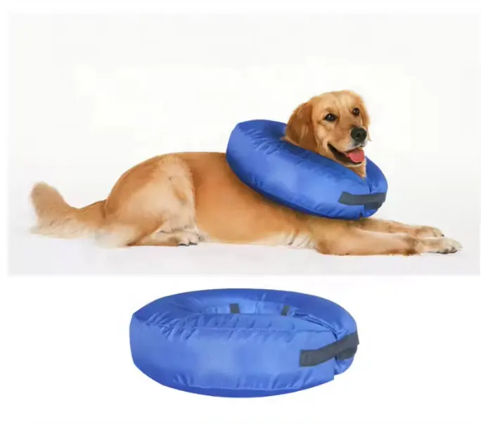 USMILEPET, collares isabelinos ajustables de nailon de PVC para mascotas, cono de donut protector suave para evitar arañazos de mordeduras de perros