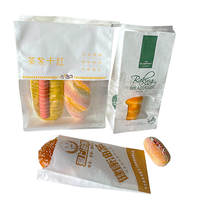 Emballage de sandwich jetable imprimé en gros avec fenêtre sac en papier kraft sulfurisé de qualité alimentaire pour boulangerie sac à pain grillé