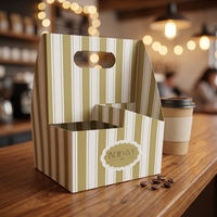 Boîte d'emballage personnalisée pour café et desserts à emporter, gobelet en papier pour café avec impression intégrale