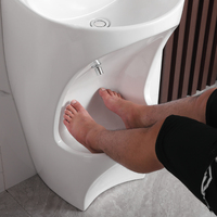 Station d'ablution islamique moderne en céramique, lavabo sur pied, lavabo pour les mains et les pieds, forme ovale, utilisation à domicile et à l'hôtel