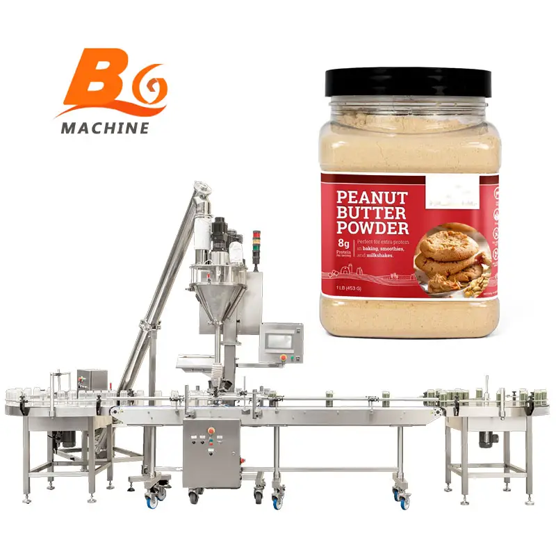 Enchimento Automático De Auger BURGEN Fábrica Máquina De Embalagem De Enchimento De Manteiga De Amendoim Em Pó
