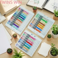 Stylos marqueurs d'aquarelle à pointe fine PLA en gros, ensembles de 12, 24, 36, 48, empilables, à pointe souple, pour planificateur
