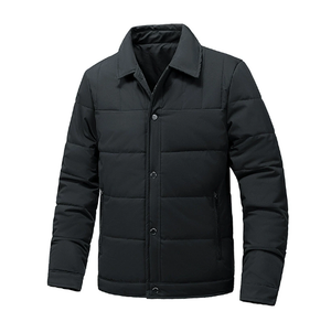 Chaqueta de Algodón Grueso con Cuello Camisero, Cálida y Resistente al Frío para Otoño e Invierno, Moda Masculina, Reversible - Product Image 3