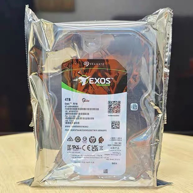 EXOS ST4000NM000B 4TB Exos 7E10 SATA 6GB/s 7.2K 12GB/s 3.5" Internal HDD
