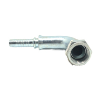 Raccord de tuyau hydraulique en acier au carbone, BSP femelle, joint conique à 60 degrés, plaqué zinc, haute pression