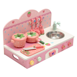 Cocina <span class=keywords><strong>de</strong></span> <span class=keywords><strong>Juguete</strong></span> Plegable <span class=keywords><strong>de</strong></span> Madera Rosa con Diseño <span class=keywords><strong>de</strong></span> Fresa <span class=keywords><strong>para</strong></span> <span class=keywords><strong>Niñas</strong></span> <span class=keywords><strong>de</strong></span> 4 a 6 Años, Juego <span class=keywords><strong>de</strong></span> Simulación <span class=keywords><strong>de</strong></span> Preparación <span class=keywords><strong>de</strong></span> Comidas Muwantu - Product Image 5