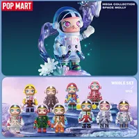 POP MART MEGA COLLECTION 100% SPACE MOLLY SERIES Оригинальная коллекционная фигурка-сюрприз в закрытой упаковке, игрушка-кукла, милая аниме-фигурка для рабочего стола