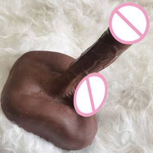 Интимная игрушка YAQU унисекс: реалистичный дилдо из жидкого силикона с венами, большой анальный отверстий, для мастурбации взрослых, плоское основание - Product Image 4