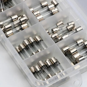 Sundimo 100 шт. быстродействующие стеклянные предохранители 5x20 мм, медные, автомобильные, 250В, набор разноразмерных предохранителей быстрого действия, 0.2-20А - Product Image 1