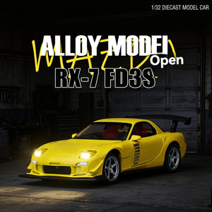 รถโมเดล Mazd RX7 FD3S อัลลอยด์ ไดแคสต์ ขนาด 1:32 แบบดึงถอยหลัง รถสปอร์ตจำลอง ของเล่นเด็ก ตกแต่งบ้าน ล้อซูปรา - Product Image 2