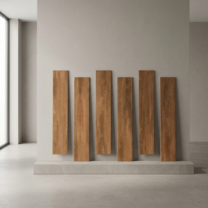 Baldosas de porcelana con aspecto de madera rústica de 8x48 pulgadas con acabado mate para pisos interiores. - Product Image 5