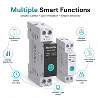 Interrupteur intelligent WiFi sur rail DIN 63A, disjoncteur intelligent Tuya, surveillance de la consommation d'énergie, contrôle à distance, minuterie, protection contre les surtensions