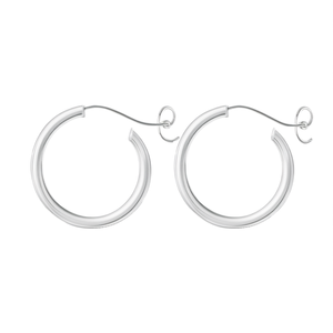 Orecchini a Cerchio in Argento Rotondi Minimalisti per Uso Quotidiano Unisex Gioielli Raffinati - Product Image 1