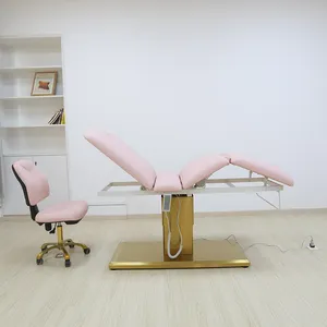 현대 미장원 조정가능한 가득 차있는 몸 분홍색 얼굴 화장용 타이 전기 온천장 테이블 안마 침대