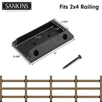 SANKINS - Juego de 10 Conectores para Barandillas de Madera de 2x4 Pulgadas, Soportes para Barandillas de Terraza