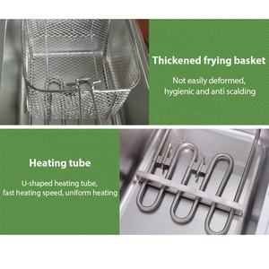 <span class=keywords><strong>Friggitrice</strong></span> Elettrica da Banco a <span class=keywords><strong>2</strong></span> Cestelli da 10-11 Litri per Ristoranti, Macchina per Friggere Pollo - Product Image 6