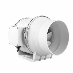 Ventilateur d'extraction industriel silencieux en plastique blanc pour CVC, ventilateur d'extraction pour cuisine, hydroponie, pince en acier inoxydable - Product Image 2