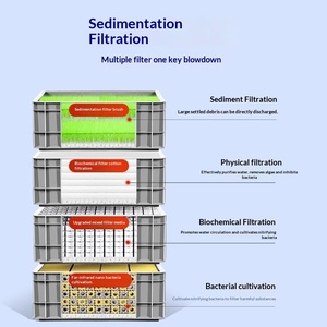 Filtro Esterno a 3 Strati di Grande Capacità, Sistema di Filtrazione a Flusso Continuo Personalizzabile <span class=keywords><strong>per</strong></span> Acquari e Laghetti Esterni - Product Image 3
