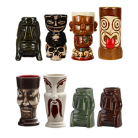 Personnalisé 3D Maya Chef Vintage Tasses En Céramique Unique Creative Cocktail Bar Partie Unique Verre À Cocktail Hawaii TIKI Tasse À Vin