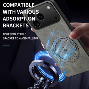 Coque de téléphone magnétique sans fil pour <span class=keywords><strong>iPhone</strong></span> 17 Air 16E 16 <span class=keywords><strong>Pro</strong></span> Max 15 14 14 12 <span class=keywords><strong>11</strong></span> Plus Napa-texturé TPU + PC Bumper - Product Image 6