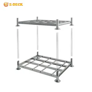 Heavy Duty Magazijn Transport Gegalvaniseerd Opslag Stalen Metalen Stapelen Beweegbare Post Pallet Rack/Rekken